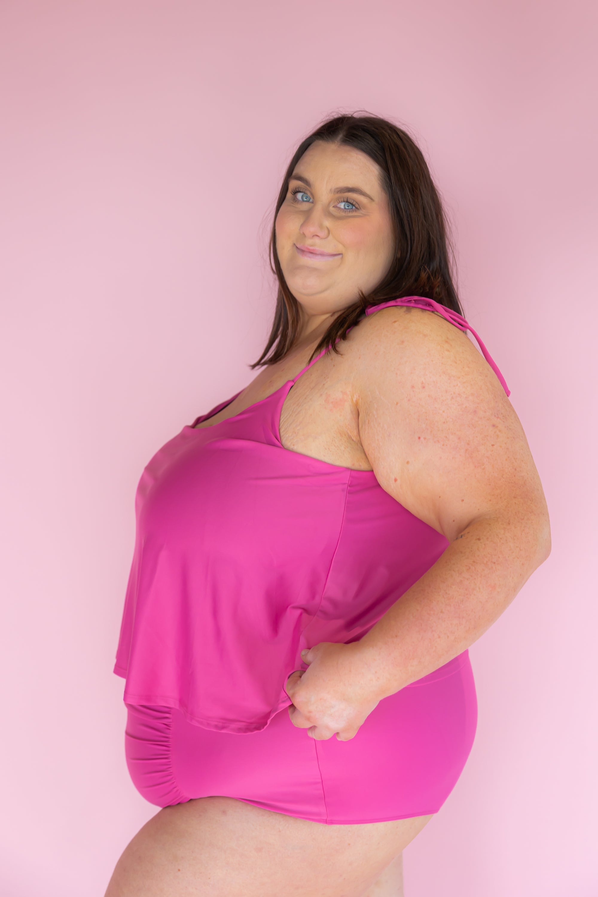 Ruched High Waisted Bottoms Petal