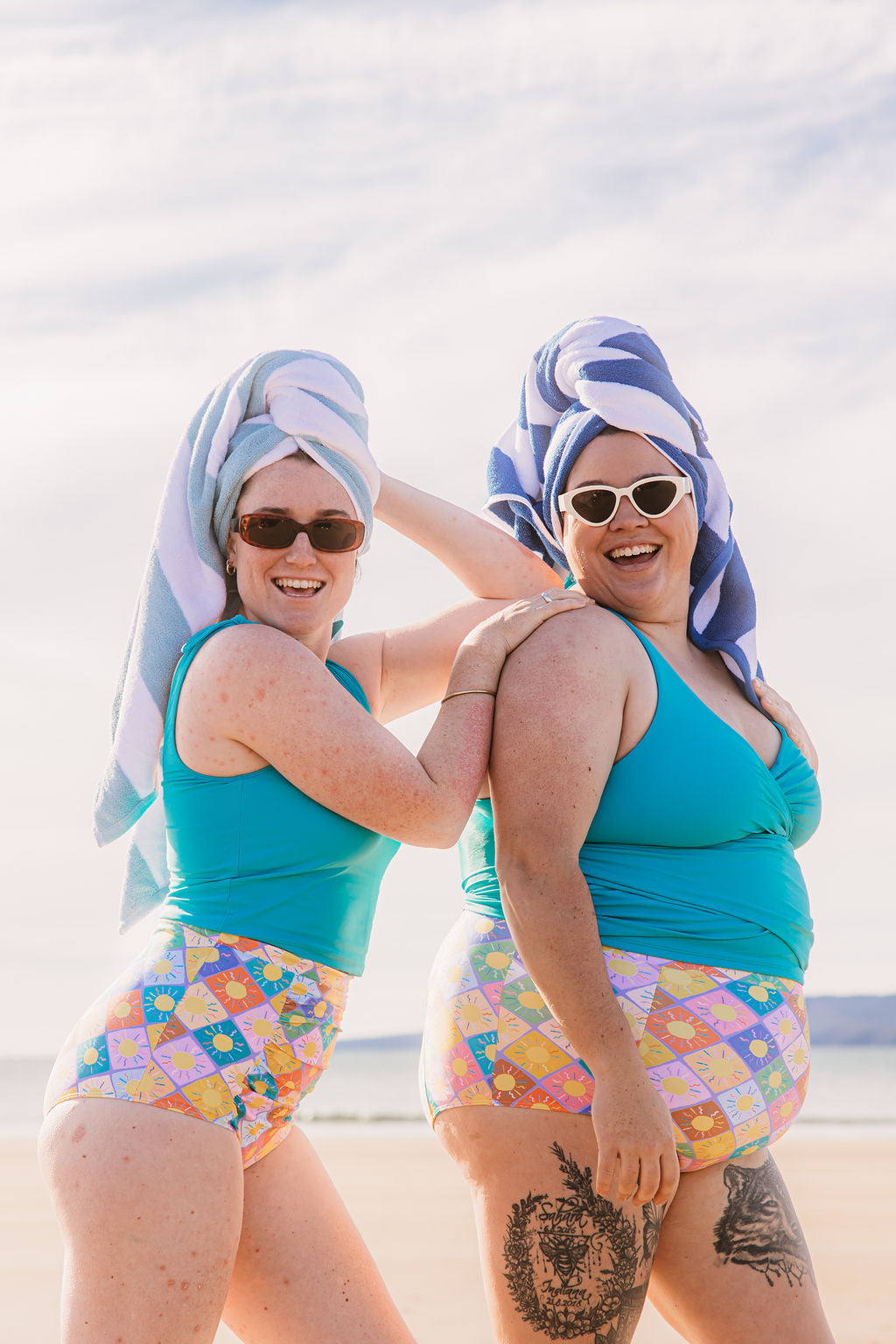 Ruched High Waisted Bottoms Here Comes The Sun
