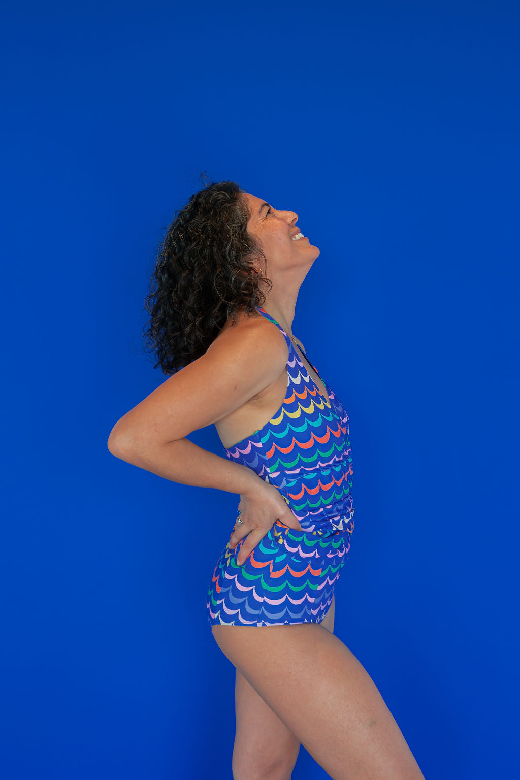 Criss-Cross Halter Top Tranquil Seas