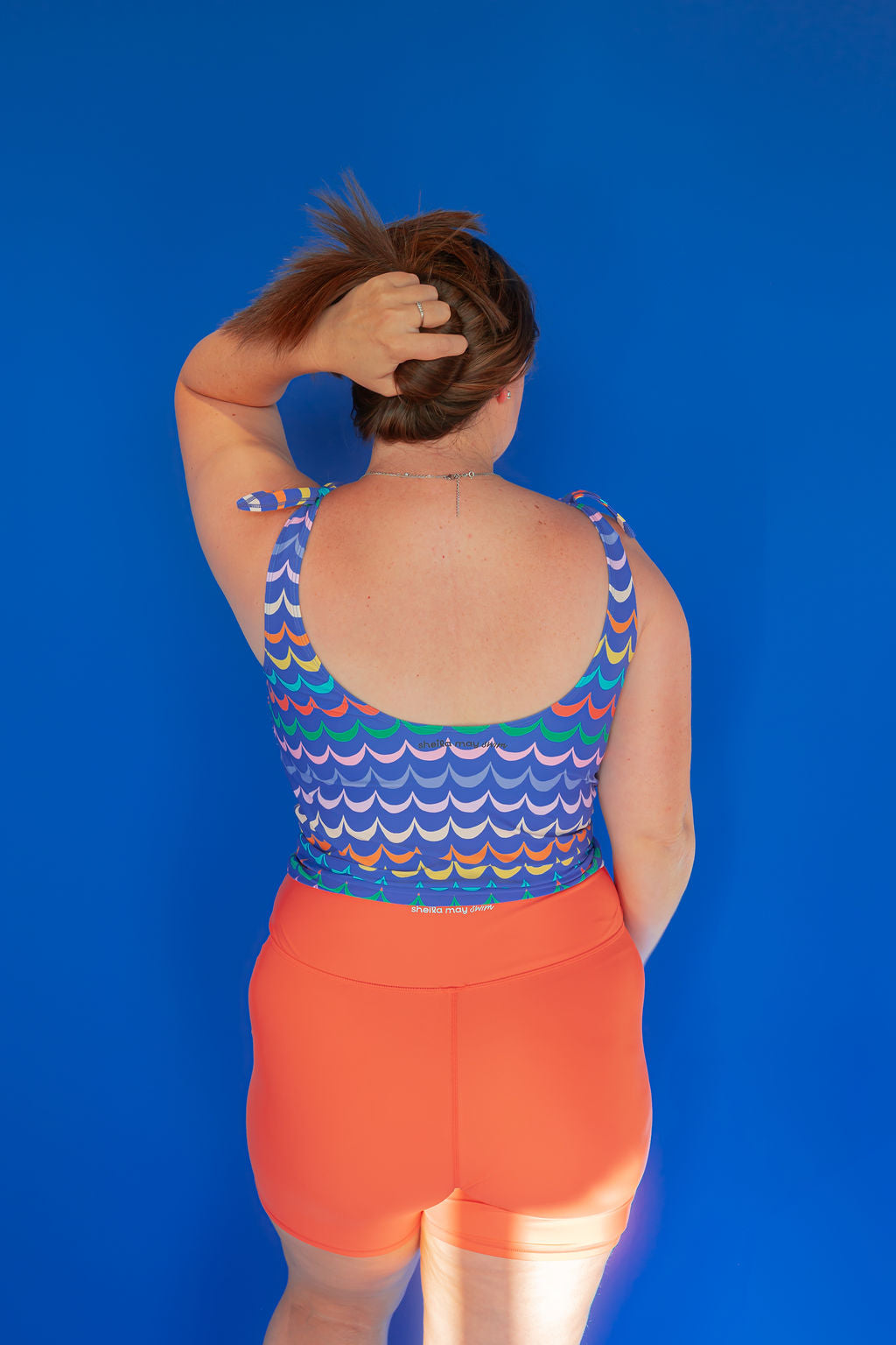 Shoulder Tie Top Tranquil Seas