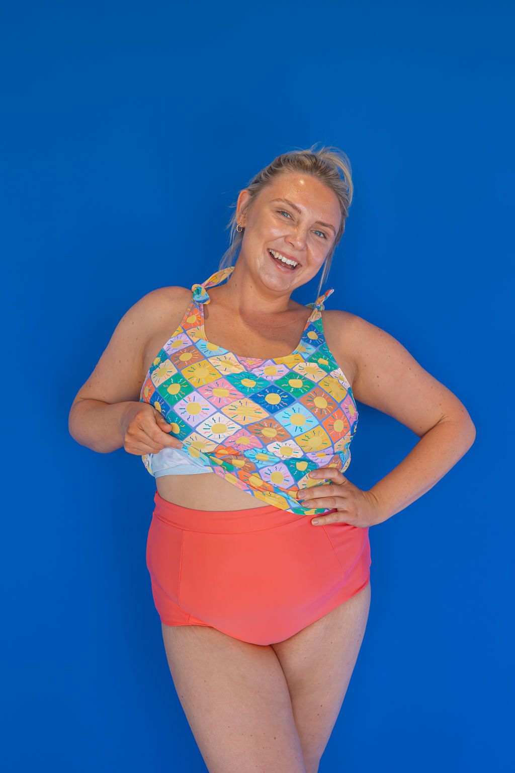 High Waisted Bottoms Coral