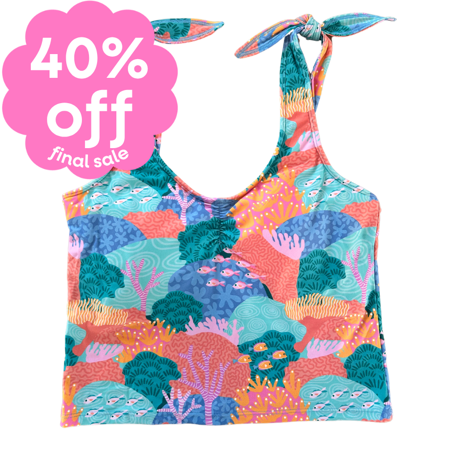 Last Pieces - Shoulder Tie Top Great Barrier Reef