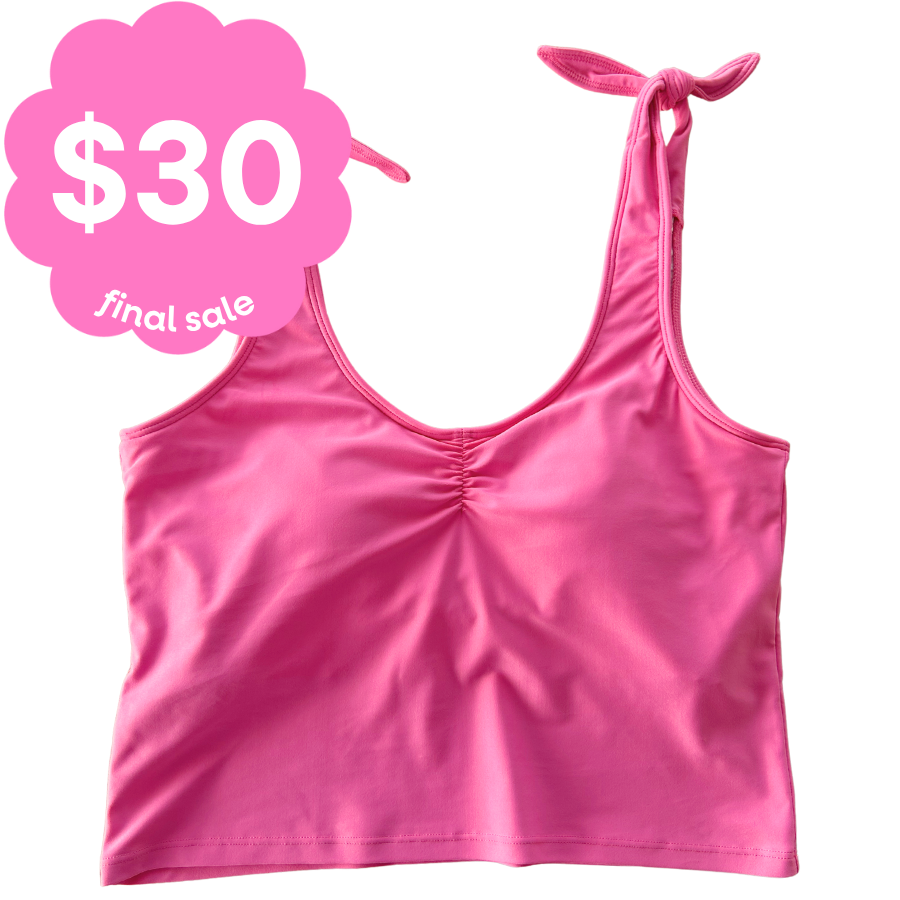 Last Pieces - Shoulder Tie Top Bubblegum
