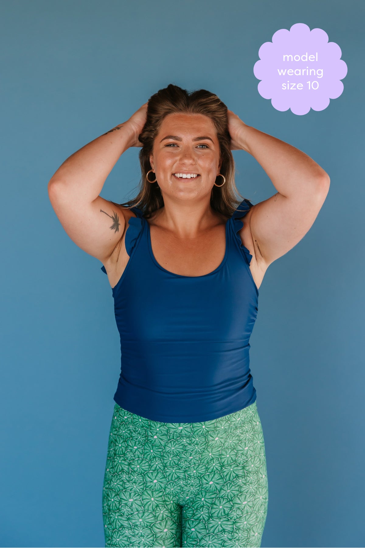 Pre-Order: Frill Shoulder Tank French Navy