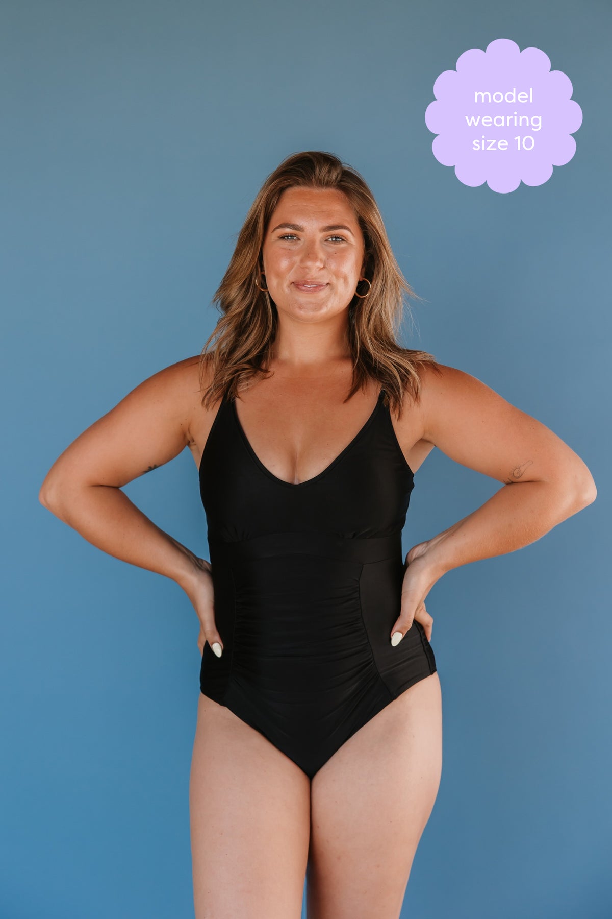 Pre-Order: Ruched One Piece Black