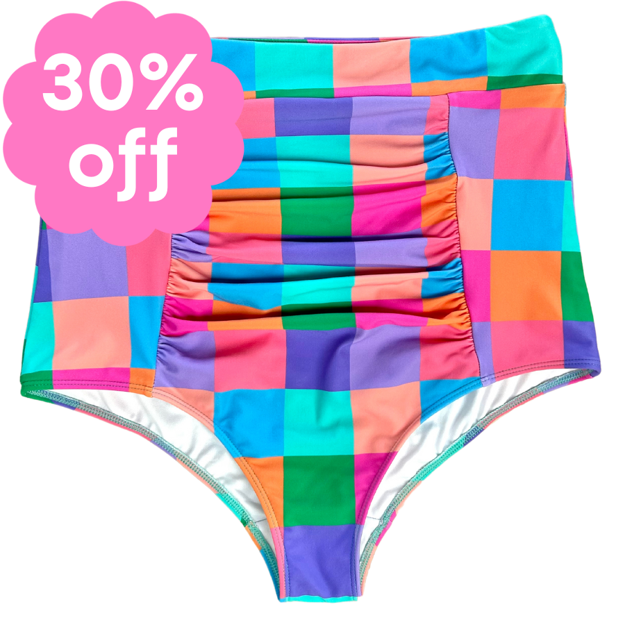 Ruched High Waisted Bottoms Serendipity