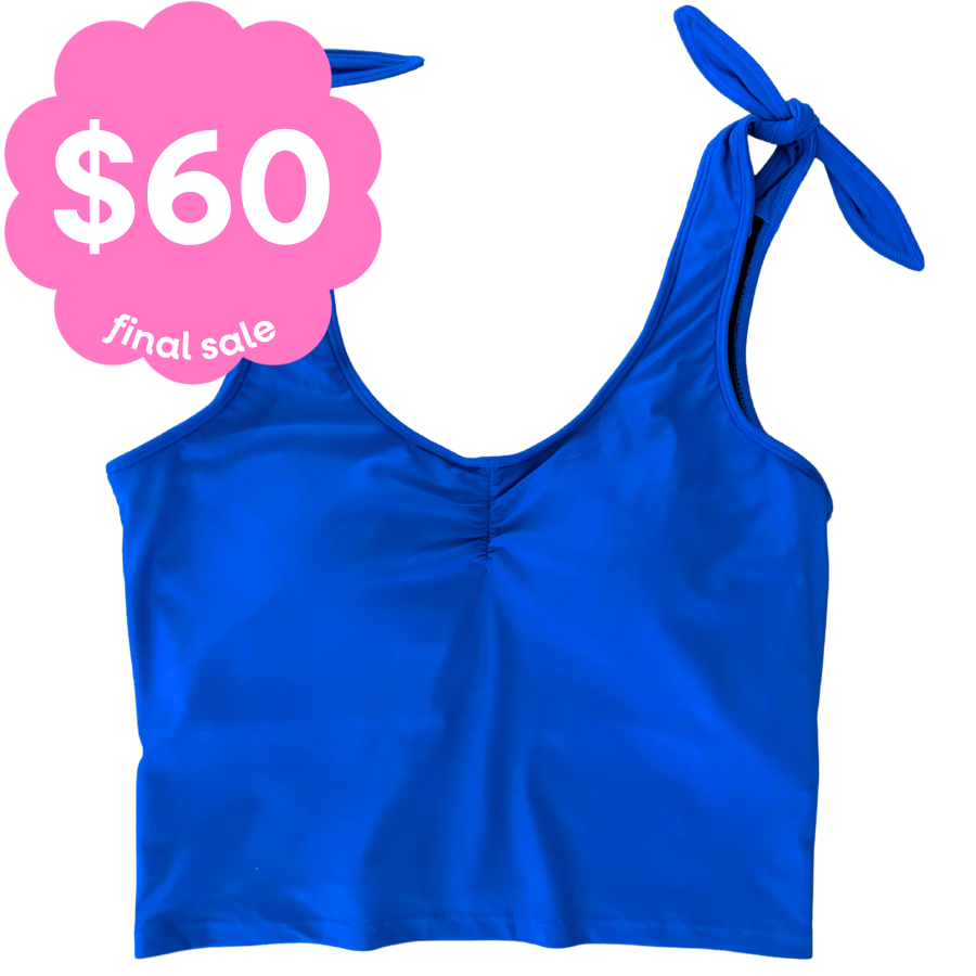 Last Pieces - Shoulder Tie Top Sapphire